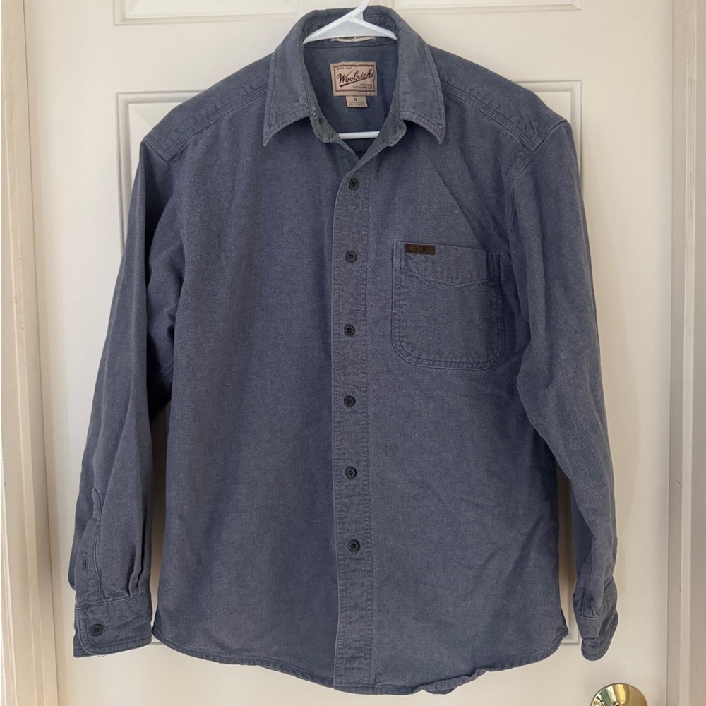 Woolrich Blue Cotton Button Down